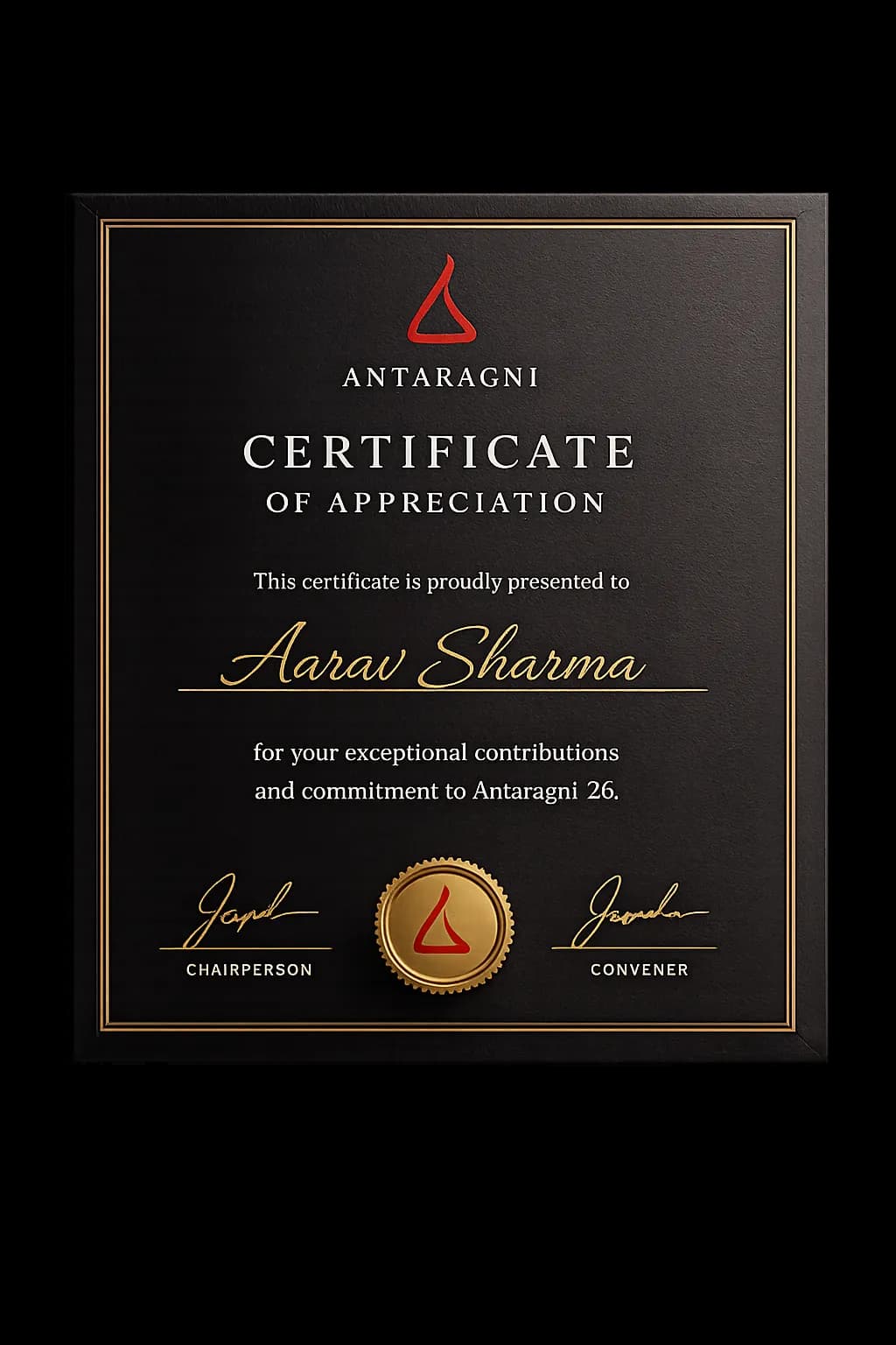 Official Campus Ambassador certificate